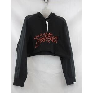 NWT SWEATSHIRT ADIDAS BY FIORUCCI CROPPED HOODIE SZ. MEDIUM